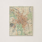  kaart van Hannover Duitsland (1895) Legpuzzel (Verticaal)