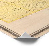 Kaart van Hardin County, staat Iowa Poster (Hoek)