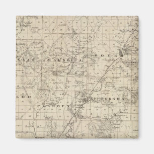 Kaart van Harrison County, staat Iowa Magneet