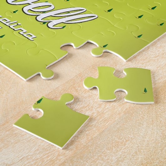 kaart van Hartwell Georgia en South Carolina USA Legpuzzel (Zijkant)