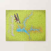 kaart van Hartwell Georgia en South Carolina USA Legpuzzel (Horizontaal)