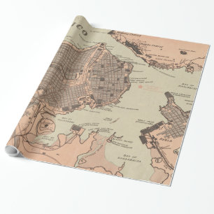 kaart van Havana Cuba (1898) 2 Cadeaupapier