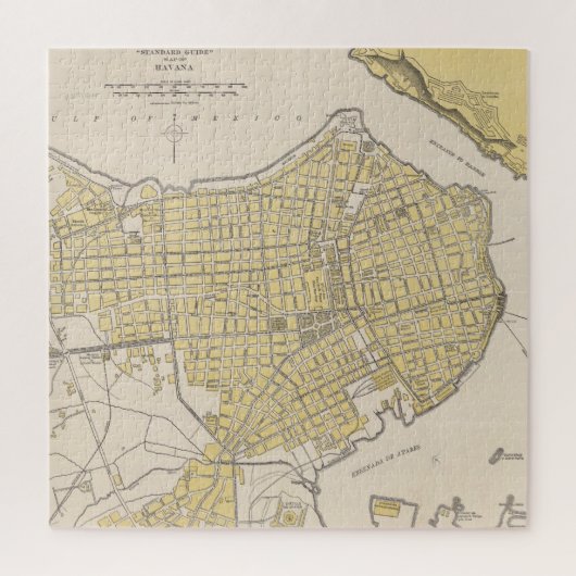  kaart van Havana Cuba (1905) Legpuzzel (Verticaal)