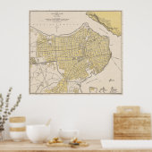 kaart van Havana Cuba (1905) Poster (Keuken)