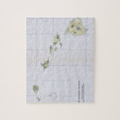  kaart van Hawaï (1883) Legpuzzel (Verticaal)