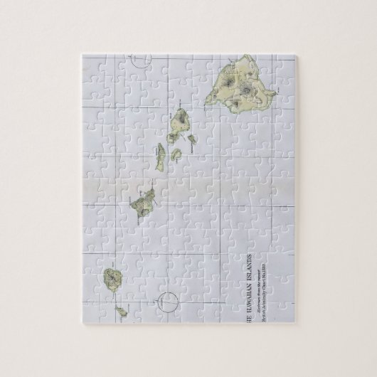  kaart van Hawaï (1883) Legpuzzel (Verticaal)