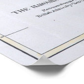  kaart van Hawaï (1883) Poster (Hoek)