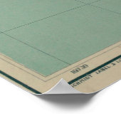  kaart van Hawaï (1886) Poster (Hoek)