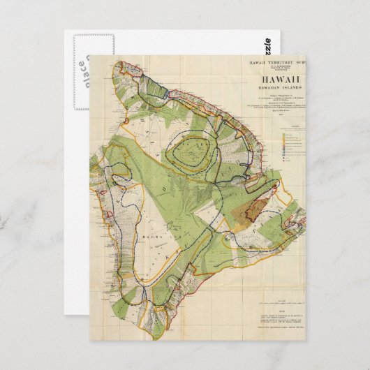  kaart van Hawaï (1906) (Voorkant / Achterkant)