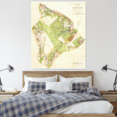  kaart van Hawaï (1906) Canvas Afdruk (Insitu (Slaapkamer))