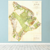  kaart van Hawaï (1906) Canvas Afdruk (Insitu (Houten vloer))