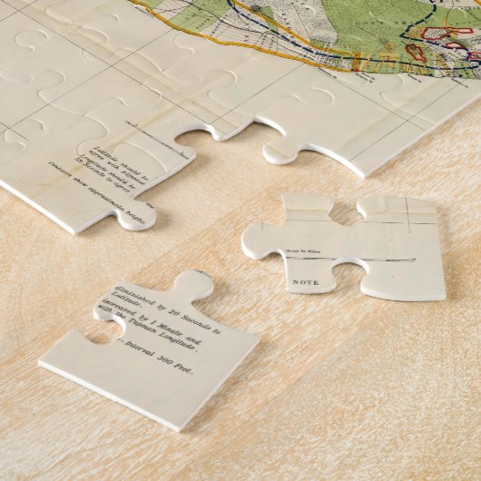  kaart van Hawaï (1906) Legpuzzel (Zijkant)