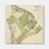  kaart van Hawaï (1906) Magneet (Voorkant)