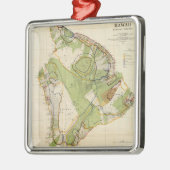  kaart van Hawaï (1906) Metalen Ornament (Links)