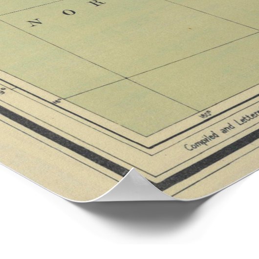  kaart van Hawaï (1915) Poster (Hoek)