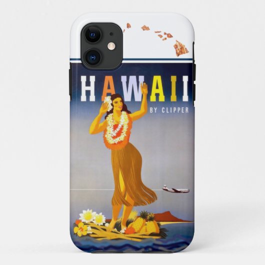  kaart van Hawaï-eilanden in Hawaï Case-Mate iPhone Case (Achterkant)
