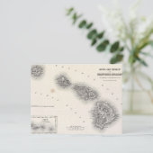  kaart van Hawaï en Nieuw-Zeeland (1855) (Staand voorkant)