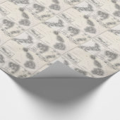  kaart van Hawaï en Nieuw-Zeeland (1855) Cadeaupapier (Hoek)