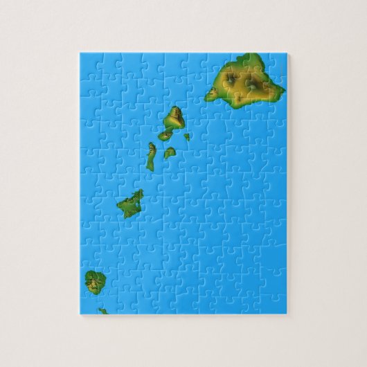 Kaart van Hawaii Legpuzzel (Verticaal)