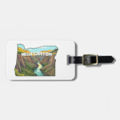 Kaart van Hells Canyon Oregon Bagagelabel (Voorkant horizontaal)