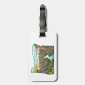 Kaart van Hells Canyon Oregon Bagagelabel (Achterkant verticaal)
