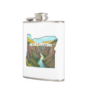 Kaart van Hells Canyon Oregon Heupfles (Links)