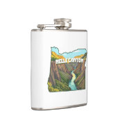 Kaart van Hells Canyon Oregon Heupfles (Rechts)