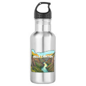 Kaart van Hells Canyon Oregon Waterfles (Voorkant)