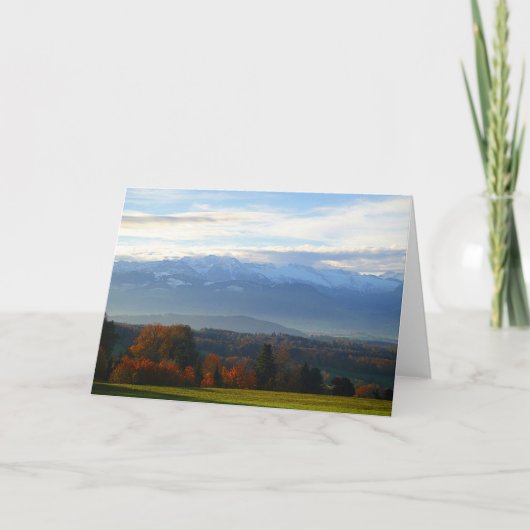 Kaart van herfstbomen voor bergen (Voorkant)