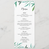 kaart van het 2-zijdige Boho Wedding Menu van de T (Voorkant)