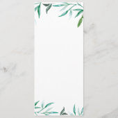 kaart van het 2-zijdige Boho Wedding Menu van de T (Achterkant)