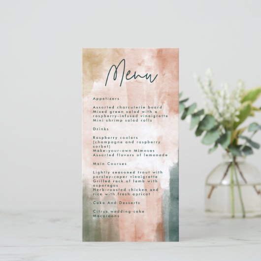 Kaart van het abstracte Waterverf-penseelweduwenme (Staand voorkant)