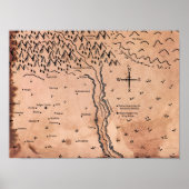 Kaart van het Acktar-Poster Poster (Voorkant)