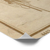 kaart van het Adirondack-gebergte (1880) Poster (Hoek)