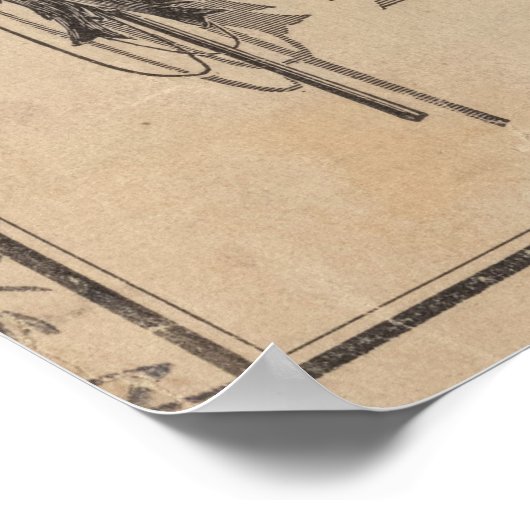 kaart van het Adirondack-gebergte (1880) V.2 Poster (Hoek)