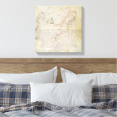 Kaart van het Adriatische Zee Canvas Afdruk (Insitu (Slaapkamer))