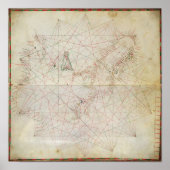 Kaart van het Adriatische Zee Poster (Voorkant)