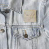 Kaart van het Adriatische Zee Vierkante Button 5,1 Cm (In situ)
