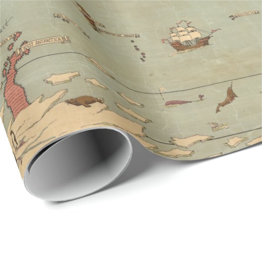 kaart van het Afbeelding van de wereld Cadeaupapier (Rol Hoek)