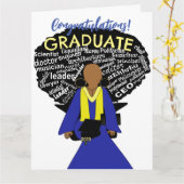 Kaart van het Afrikaanse Amerikaanse Afstudeerder  (Gele Bloem)