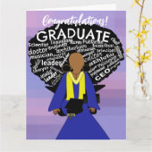 Kaart van het Afrikaanse Amerikaanse Afstudeerder  (Gele Bloem)