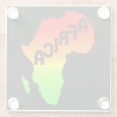 Kaart van het Afrikaanse continent Glazen Onderzetter (Achterkant)