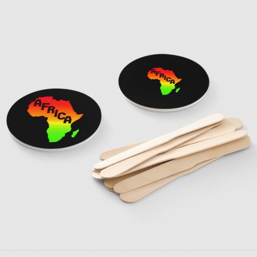 Kaart van het Afrikaanse continent Handwaaier (Niet-gemonteerd)