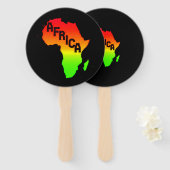 Kaart van het Afrikaanse continent Handwaaier (Voorkant en achterkant)