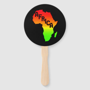 Kaart van het Afrikaanse continent Handwaaier