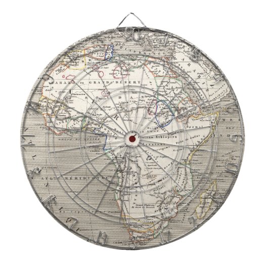 kaart van het Afrikaanse dartboard Dartbord (Voorkant)