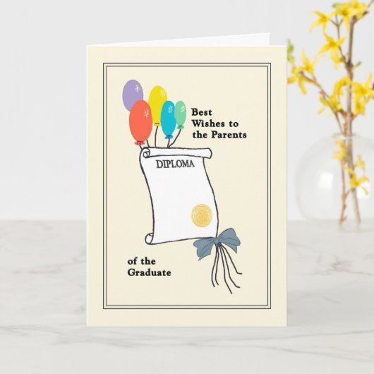 Kaart van het afstuderen voor Ouders van de Afstud (Gele Bloem)
