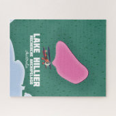 Kaart van het Australische meer Hillier. Legpuzzel (Horizontaal)