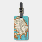  kaart van het Bagagelabel van IJSLAND (Voorkant verticaal)