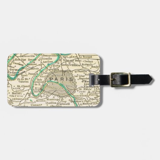 kaart van het Bagagelabel van PARIS (Voorkant horizontaal)